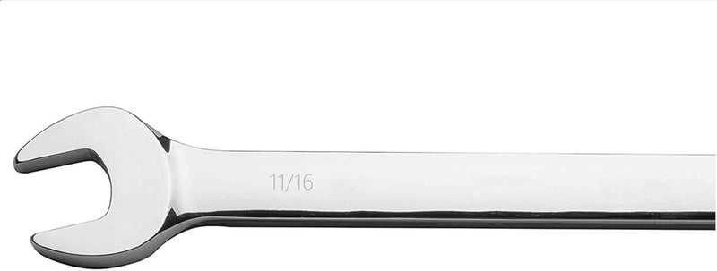FLZOSPER 11/16 in. SAE Ratchet Wrench,Box End Head 72-Tooth Ratcheting Combination Wrench Spanner - Image 2